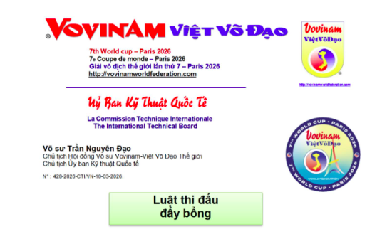 Luật thi đấu đẩy bổng