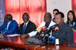 Võ sư Abdoulaye SENE, chủ tịch Ủy Ban quốc gia Senegal Quản lý Vovinam - Việt Võ Đạo phát biểu.